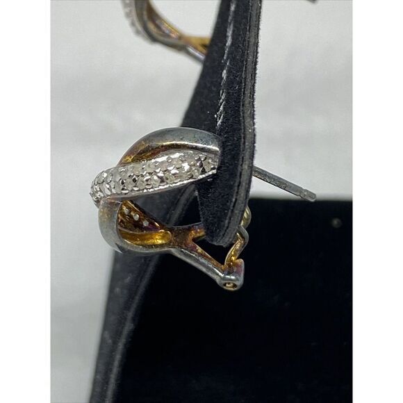 Victoria Townsend MCE12254 Diamond Hoop Earrings (1/2 Ct. T.w.) MSRP $200 JW5 - Picture 3 of 4